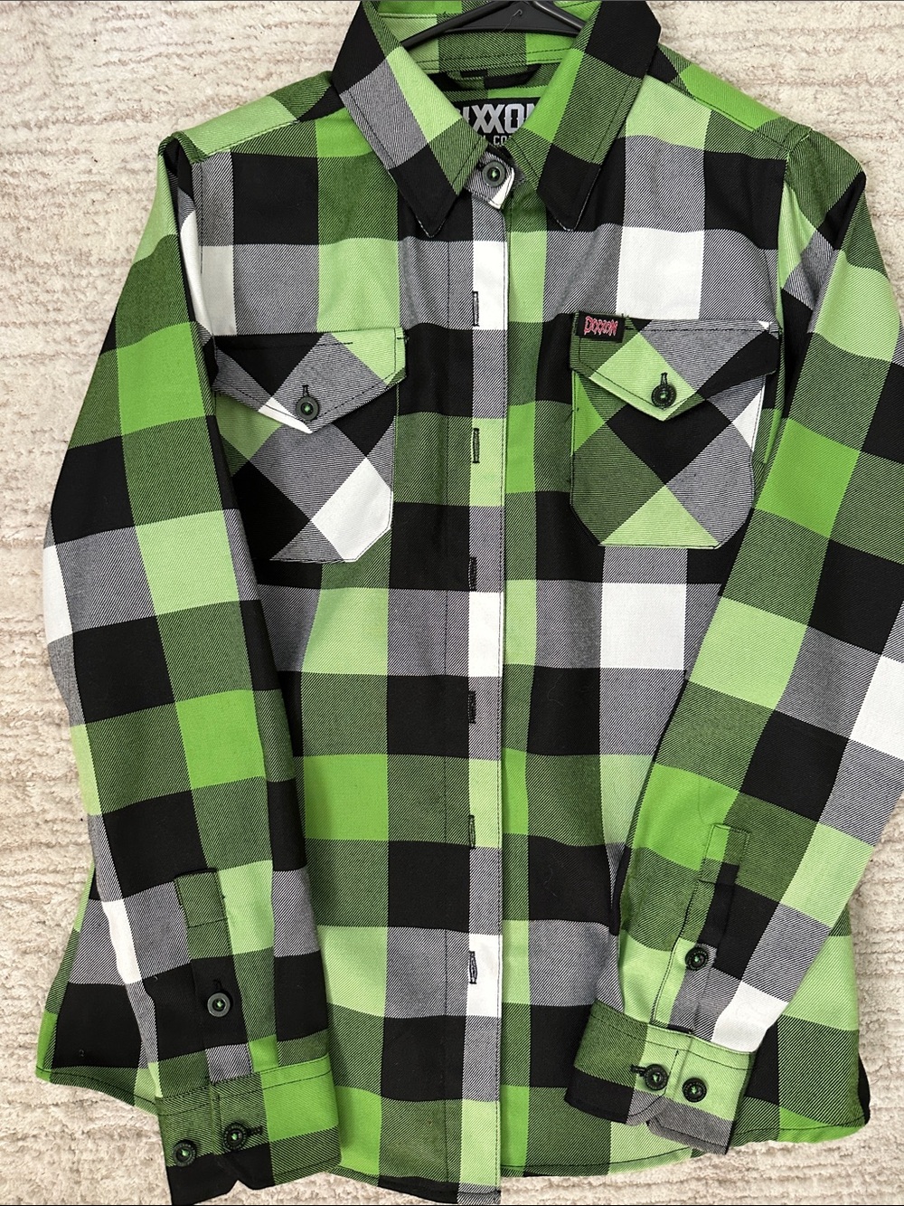Dixxon Green Plaid Button-Up Shirt